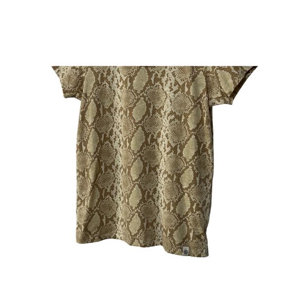RAG & BONE TOP WOMENS SIZE XSMALL ALLOVER SNAKE COTTON TEE SHIRT NEUTRAL NEW - Picture 7 of 13